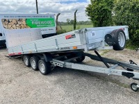 UNUSED TEMERAD 16.6ft x 6.8ft 3500KGS TRI AXLE TILT BED DROPSIDE TRAILER - 15