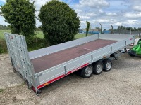 UNUSED TEMERAD 16.6ft x 6.8ft 3500KGS TRI AXLE TILT BED DROPSIDE TRAILER - 18