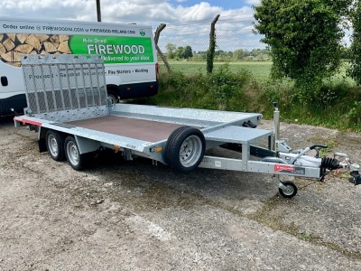 UNUSED TEMERAD 13.1ft x 6ft 3500KGS TWIN AXLE PLANT TRAILER