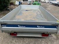 UNUSED DEBON 12ft x 6.1ft 3500KGS TWIN AXLE 3 WAY DROPSIDE TIPPING TRAILER - 4