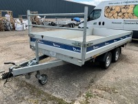 UNUSED DEBON 12ft x 6.1ft 3500KGS TWIN AXLE 3 WAY DROPSIDE TIPPING TRAILER - 7