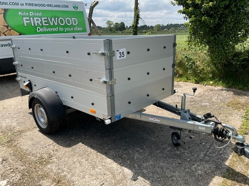 UNUSED HUMBAUR 8.5ft x 4.6ft x 3ft 1300KGS SINGLE AXLE TRAILER
