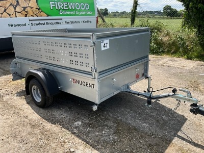 UNUSED NUGENT 7.5ft x 4.7ft 750KGS SINGLE AXLE TRAILER