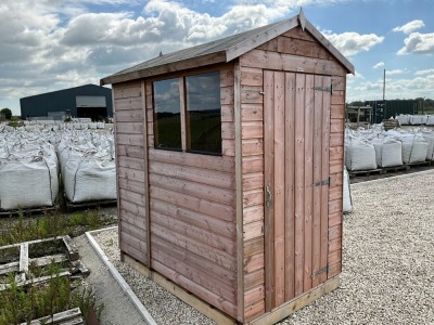 APPROX. 6ft x 4ft WOODEN APEX SHED