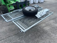 UNUSED NUGENT 12ft x 6.6ft 3500KGS TWIN AXLE DROPSIDE CRANE TRAILER - 20