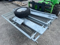UNUSED NUGENT 12ft x 6.6ft 3500KGS TWIN AXLE DROPSIDE CRANE TRAILER - 22