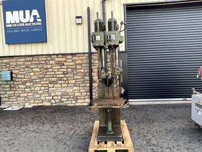 POLLARD 150A/2 3 PHASE TWIN COLUMN PILLAR DRILL