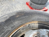 3No. 10 STUD RIMS & PART WORN TYRES - 3