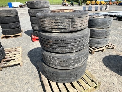 4No. 10 STUD RIMS & PART WORN TYRES