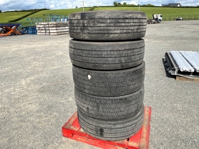 5No. 10 STUD RIMS & PART WORN TYRES
