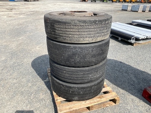 4No. 10 STUD RIMS & PART WORN TYRES