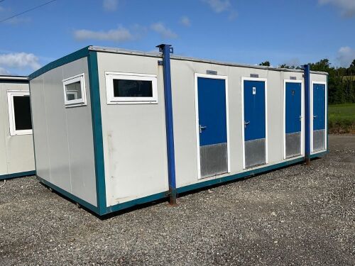 APPROX. 24ft x 12ft STEEL CLAD COMBI TOILET SHOWER BLOCK