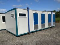 APPROX. 24ft x 12ft STEEL CLAD COMBI TOILET SHOWER BLOCK