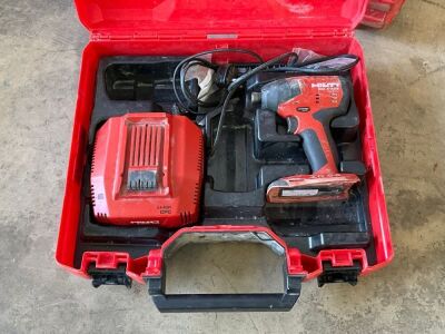 HILTI SID 4-A22 CORDLESS DRILL, CHARGER & CASE