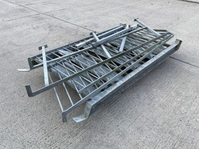 5 TREAD GALVINISED FIRE ESCAPE STAIRS & HANDRAIL