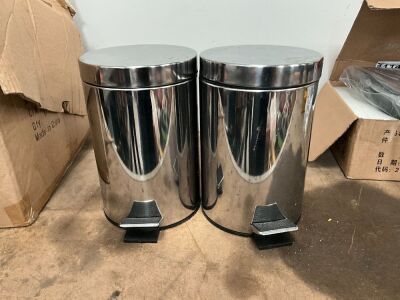 2No. PEDAL BINS