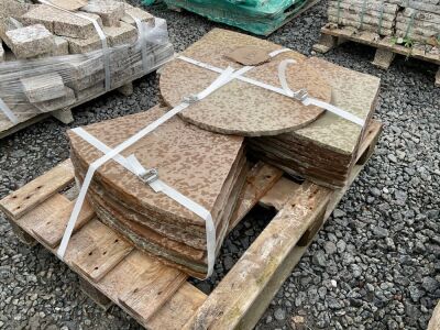 PALLET TO INC. 2.5m RAJ GREEN SANDSTONE CIRCLE SET 