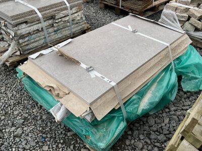 PALLET TO INC. APPROX 10No. GREY PORCELAIN PAVING PIECES 