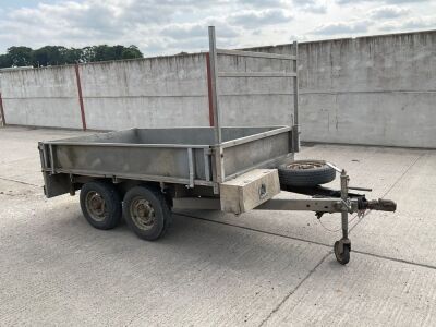 APPROX. 8.5ft x 5.3ft INDESPENSION TWIN AXLE DROPSIDE TRAILER