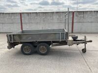 APPROX. 8.5ft x 5.3ft INDESPENSION TWIN AXLE DROPSIDE TRAILER - 16