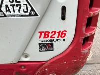 TAKEUCHI TB216 1.9 TON MINI DIGGER - 4