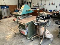 WADKIN BURSGREEN 3 PHASE TABLE SAW & DEWALT DUST EXTRACTOR 