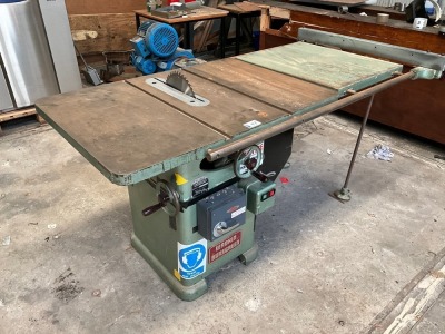 WADKIN BURSGREEN 3 PHASE TABLE SAW & TABLE