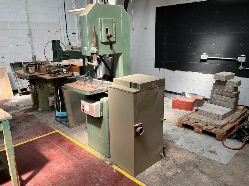 WADKIN BURSGREEN 3 PHASE BANDSAW & DUST EXTRACTOR