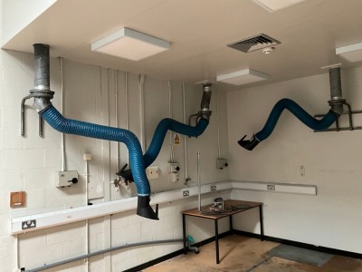 3No. FUME EXTRACTOR ARMS (Room 6C30)