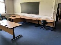 ROOM CONTENTS TO INC. 5No. DESKS & 3No. CHAIRS  - 2