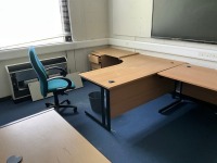 ROOM CONTENTS TO INC. 5No. DESKS & 3No. CHAIRS  - 5