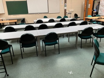 ROOM CONTENTS TO INC. 19No. DESKS, 44 CHAIRS, 24No STACKING CHAIRS, PROJECTOR & SCREEN (Room 6C63)