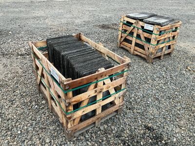 2No. WOODEN CRATES TO INC. APPROX. 340No. 24x12 BANGOR BLUE SLATES