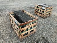2No. WOODEN CRATES TO INC. APPROX. 340No. 24x12 BANGOR BLUE SLATES