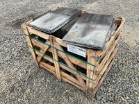 2No. WOODEN CRATES TO INC. APPROX. 340No. 24x12 BANGOR BLUE SLATES - 2