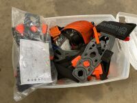 BOX LOT OF ASSORTED GARDEN EQUIPMENT HARNESSES - 2