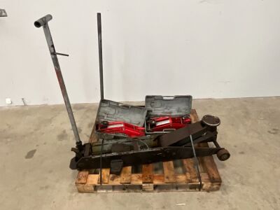 PALLET TO INC. 4No ASSORTED HYDRAULIC TROLLEY JACKS