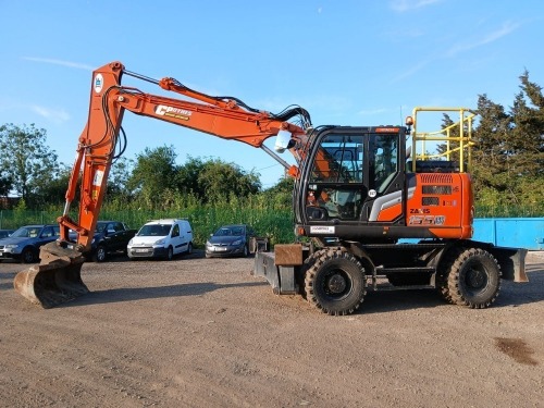 HITACHI ZX155W-7 18 TON RUBBER WHEELED EXCAVATOR