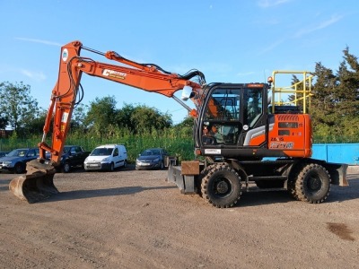 HITACHI ZX155W-7 18 TON RUBBER WHEELED EXCAVATOR
