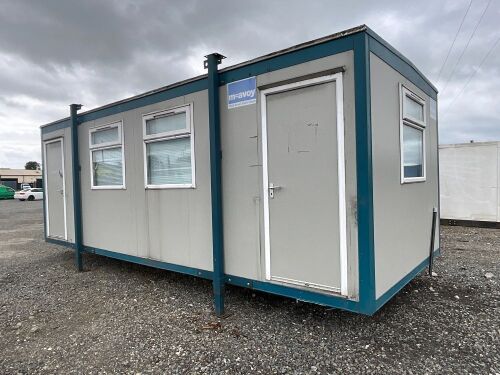 APPROX. 22ft x 9ft STEEL CLAD OFFICE