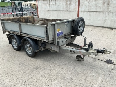 IFOR WILLIAMS APPROX 8ft 6" X 5FT TWIN AXLE 2.7 TON TIPPING TRAILER