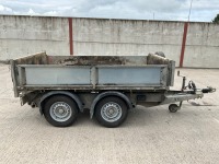 IFOR WILLIAMS APPROX 8ft 6" x 5ft TWIN AXLE 2700KGS TIPPING TRAILER - 9