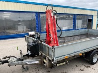 IFOR WILLIAMS 16ft X 7ft 6" TRI AXLE 3500KGS DROPSIDE CRANE TRAILER - 4