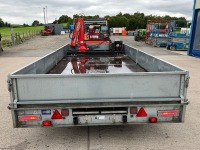 IFOR WILLIAMS 16ft X 7ft 6" TRI AXLE 3500KGS DROPSIDE CRANE TRAILER - 9