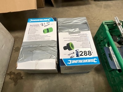 2No. UNUSED SILVERLINE TAP & HOSE CONNECTORS