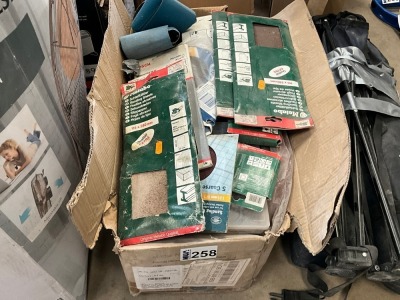BOX LOT TO INC. ASSORTED SAND PAPER