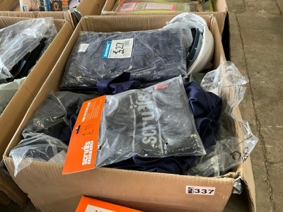 BOX LOT TO INC. ASSORTED UNUSED WORKWEAR