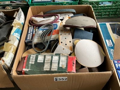 BOX LOT TO INC. ASSORTED SANDPAPER