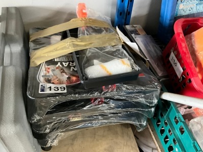 4No. UNUSED PAINT TRAY & ROLLERS