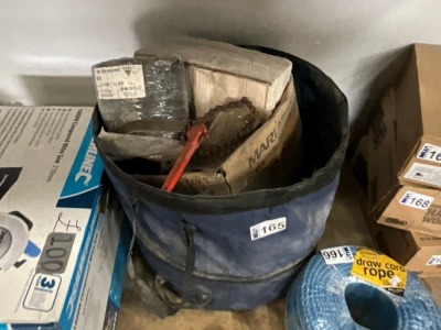 LOT BUNDLE TO INC. PIPE WRENCH, SANDING BELTS, ECT
